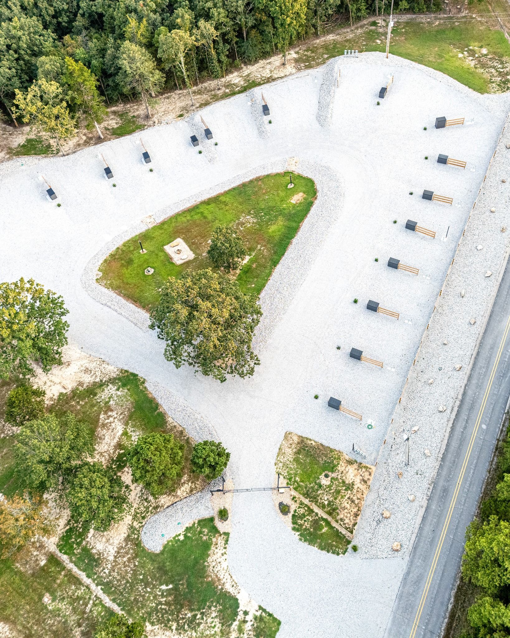 Aerial view of the RV resort